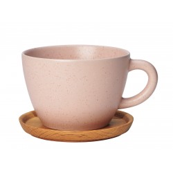 Puodelis su medine lėkštute rožinis 0.5 L, IITTALA